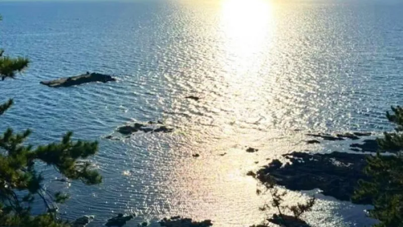夕日が綺麗な海岸線