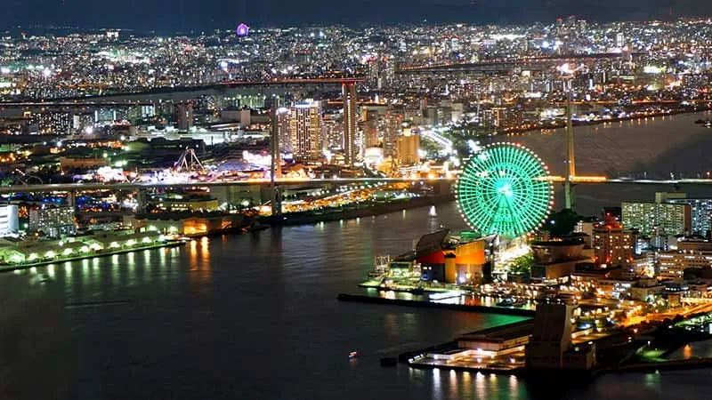 壮观的夜景。