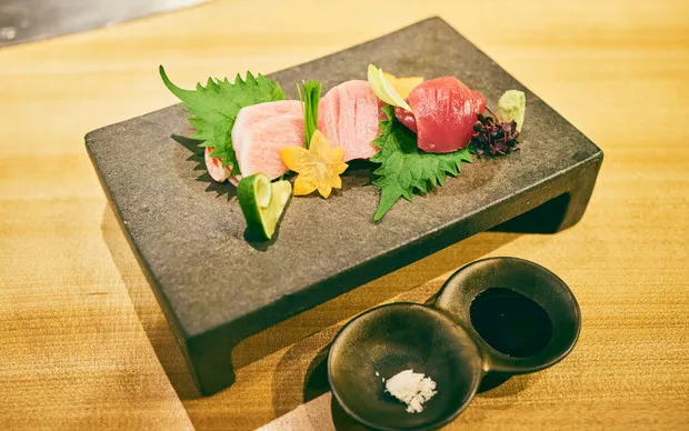 Special course combining local Osaka vegetables with rare and exquisite tuna