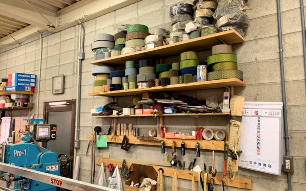 Mini tatami making experience with tumulus-themed rim