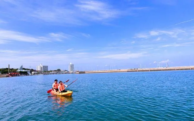 A stone’s throw from Kansai Airport: Seaside cycling and marine activity tour in Misakicho