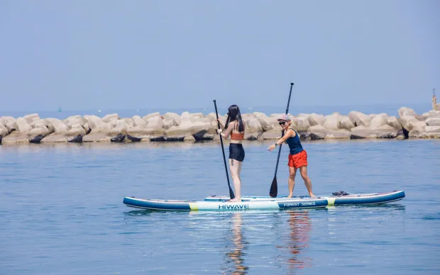 大阪：关西机场附近轻松就能体验SUP　不用准备、配备淋浴设施