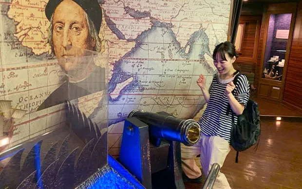 搭乘觀光船聖瑪麗亞號能欣賞令人讚嘆的大阪港風景