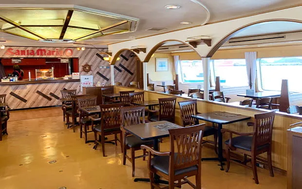 搭乘觀光船聖瑪麗亞號能欣賞令人讚嘆的大阪港風景