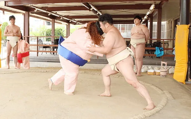 Sumo experience in a real Dohyo arena!