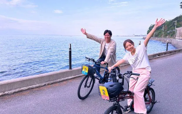 A stone’s throw from Kansai Airport: Seaside cycling and marine activity tour in Misakicho