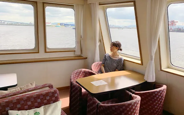 搭乘觀光船聖瑪麗亞號能欣賞令人讚嘆的大阪港風景