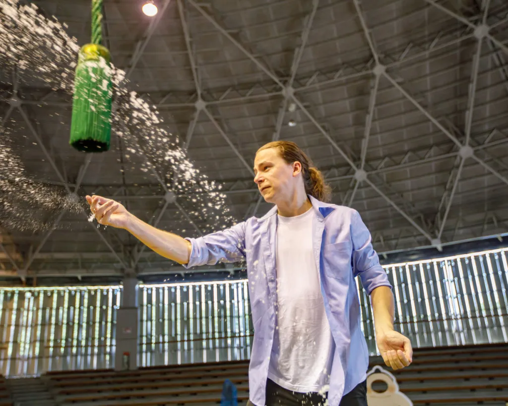 大阪：在真正的土俵上练习相扑的动作、参观练习场#3