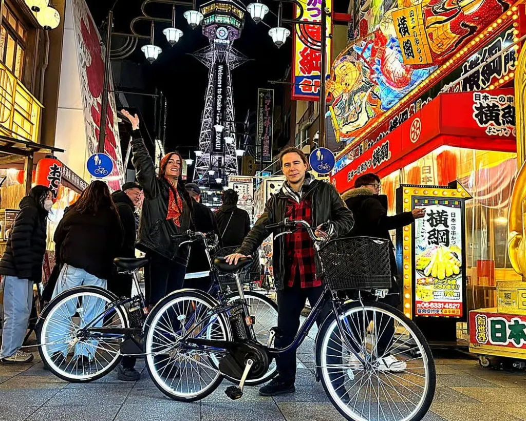 Osaka: LED E-Bike Night Ride to Dotonbori, Namba & Shinsekai#1
