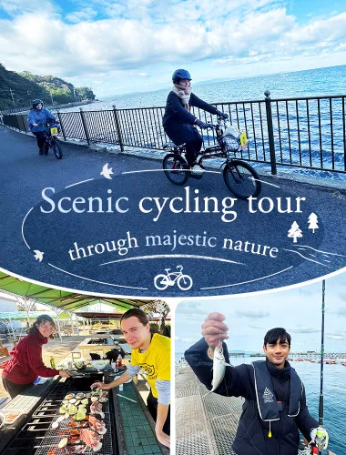 Scenic cycling tour through majestic nature