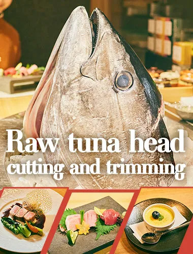 盡情享用稀少部位的生鮪魚和大阪產野菜的特別套餐　