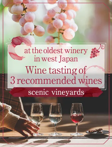 在西日本最古老的酒厂里享受三种极品葡萄酒与漫步于街道&葡萄园